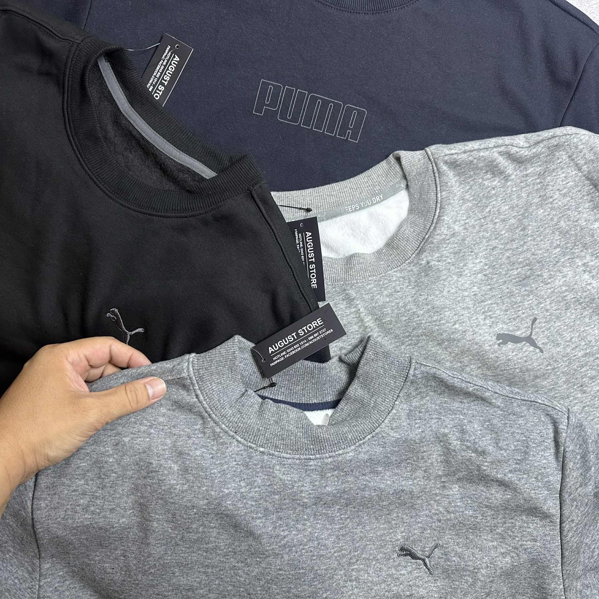 ÁO NỈ LÓT LÔNG PU.MA BASIC MẶC ĐÔI 3396