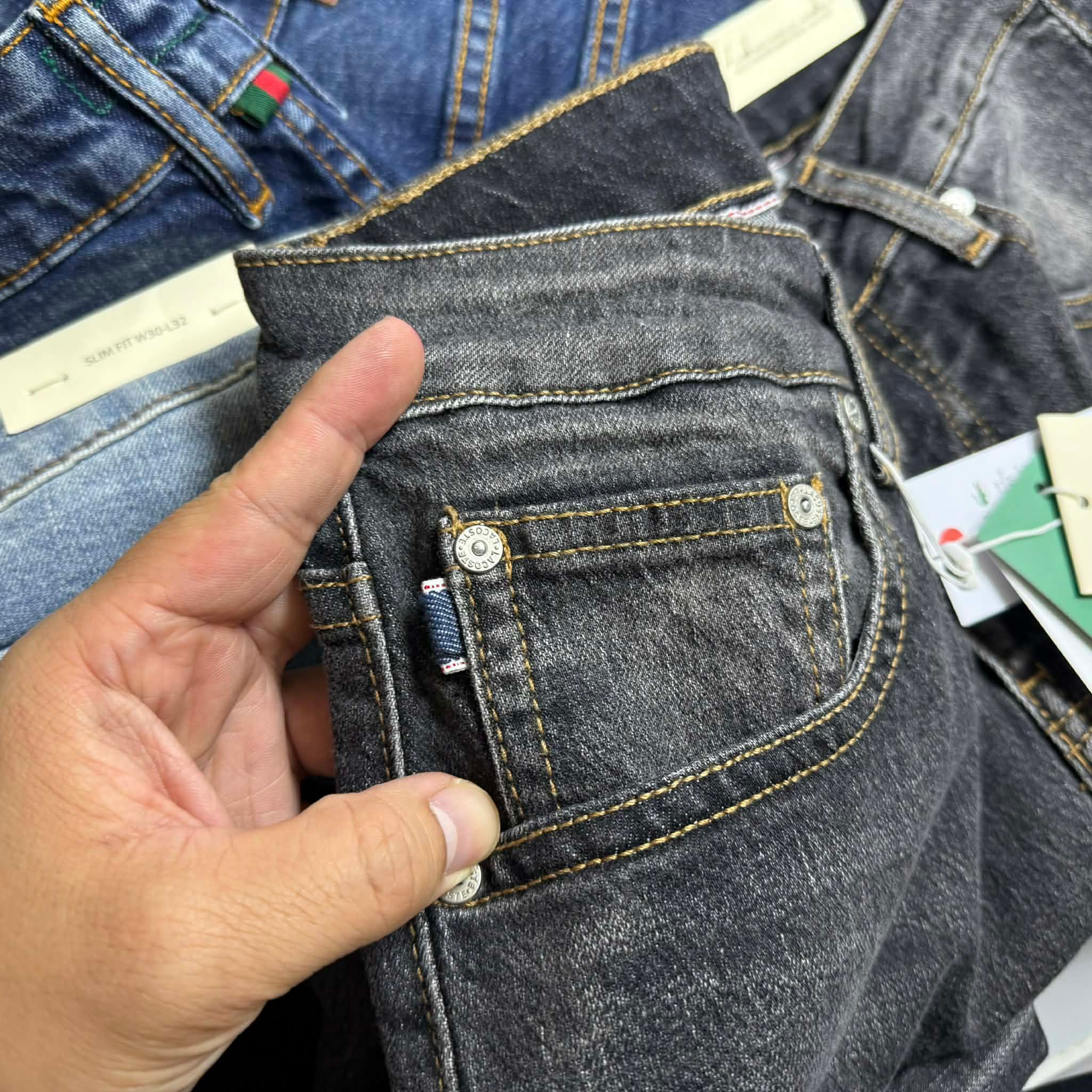 JEAN LA.COSTE SLIMFIT LOGO TÚI SAU 4824