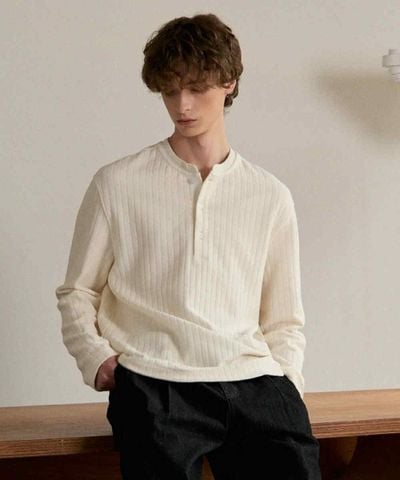 ÁO DT HENLEY CỔ 3 KHUY MIND.BRIDGE 6126