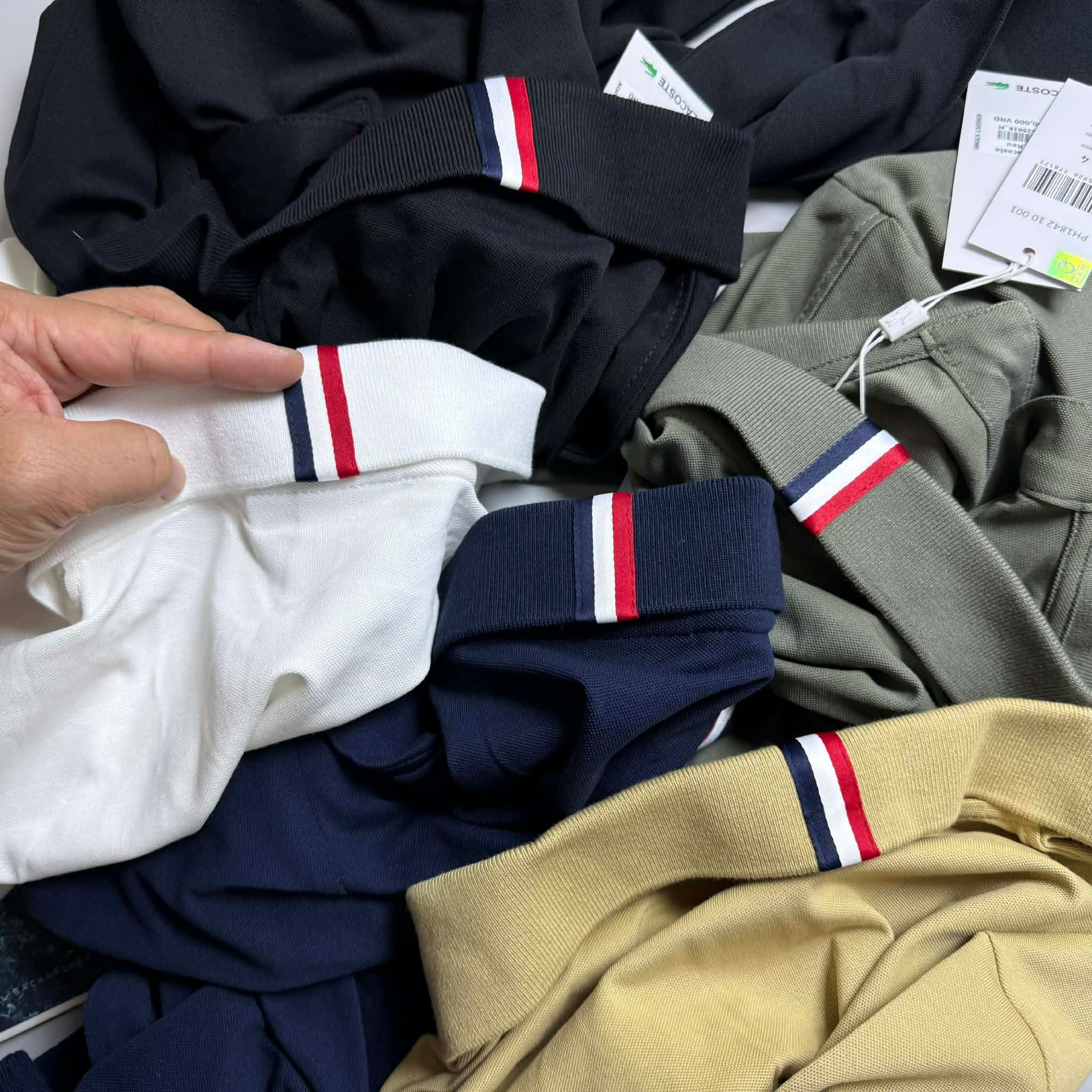 POLO DT LA.COSTE CỔ CỜ PHÁP SLIM 6728