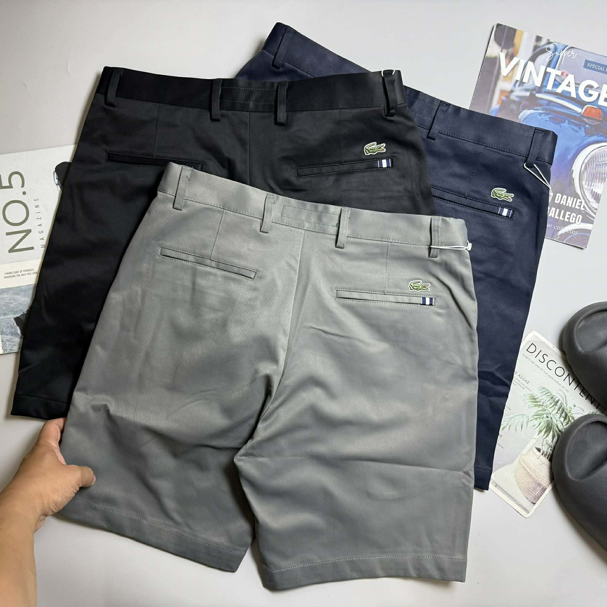 SHORT VẢI LA.COSTE LOGO TÚI SLIM 6627