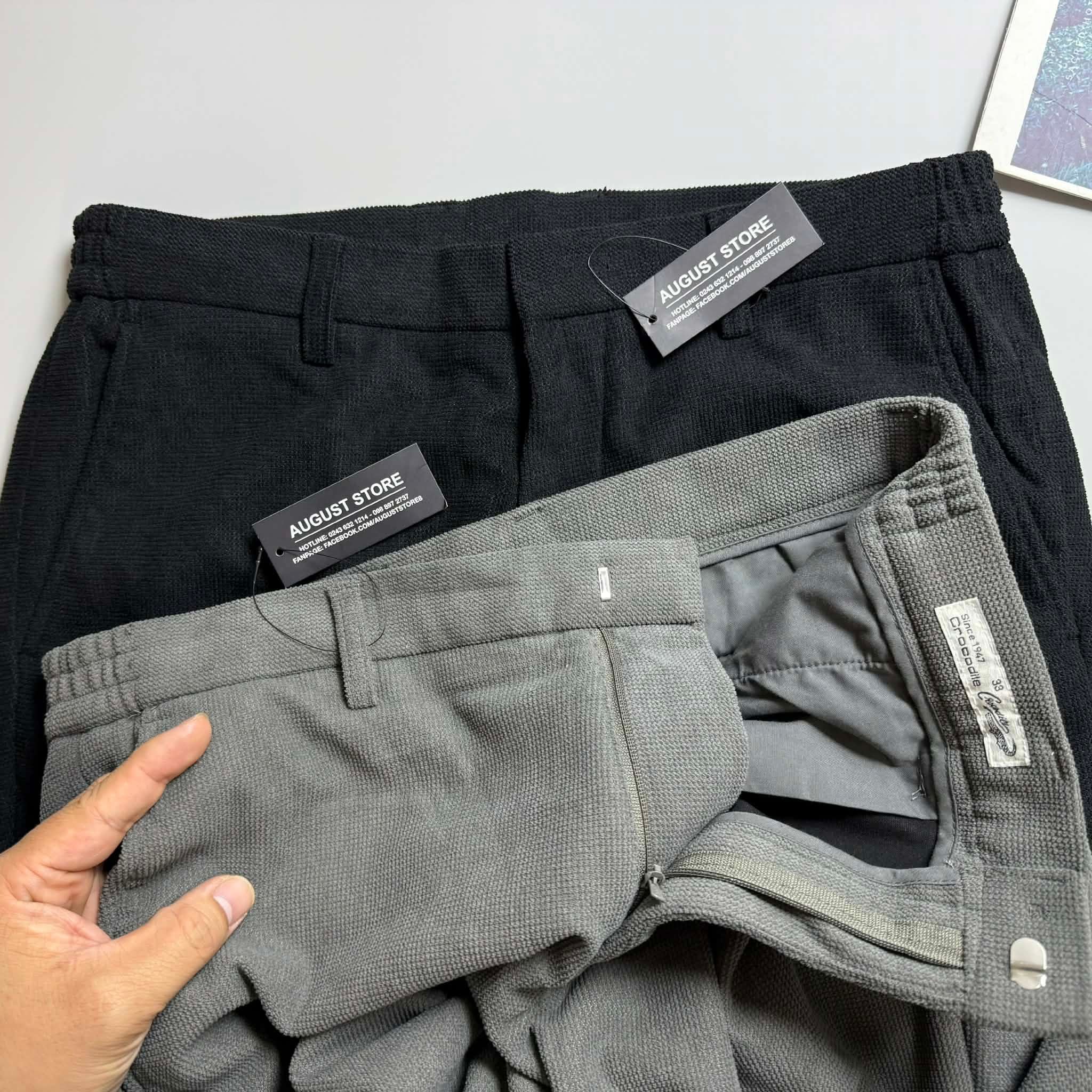 QUẦN NHUNG CẠP CHUN CRO.CODILE LOGO THÊU 4508