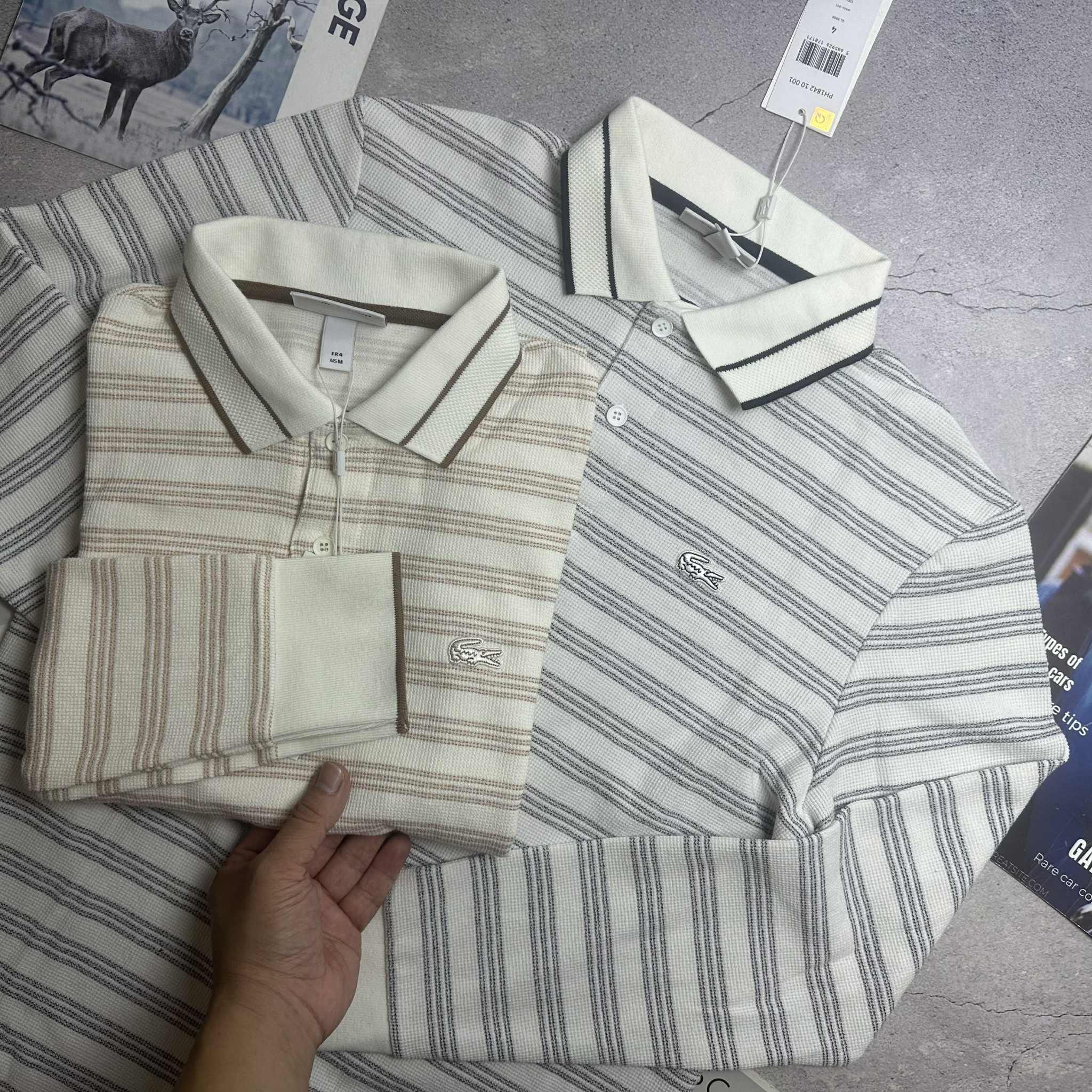 POLO DT LA.COSTE KẺ NGANG FORM SLIMFIT 6720