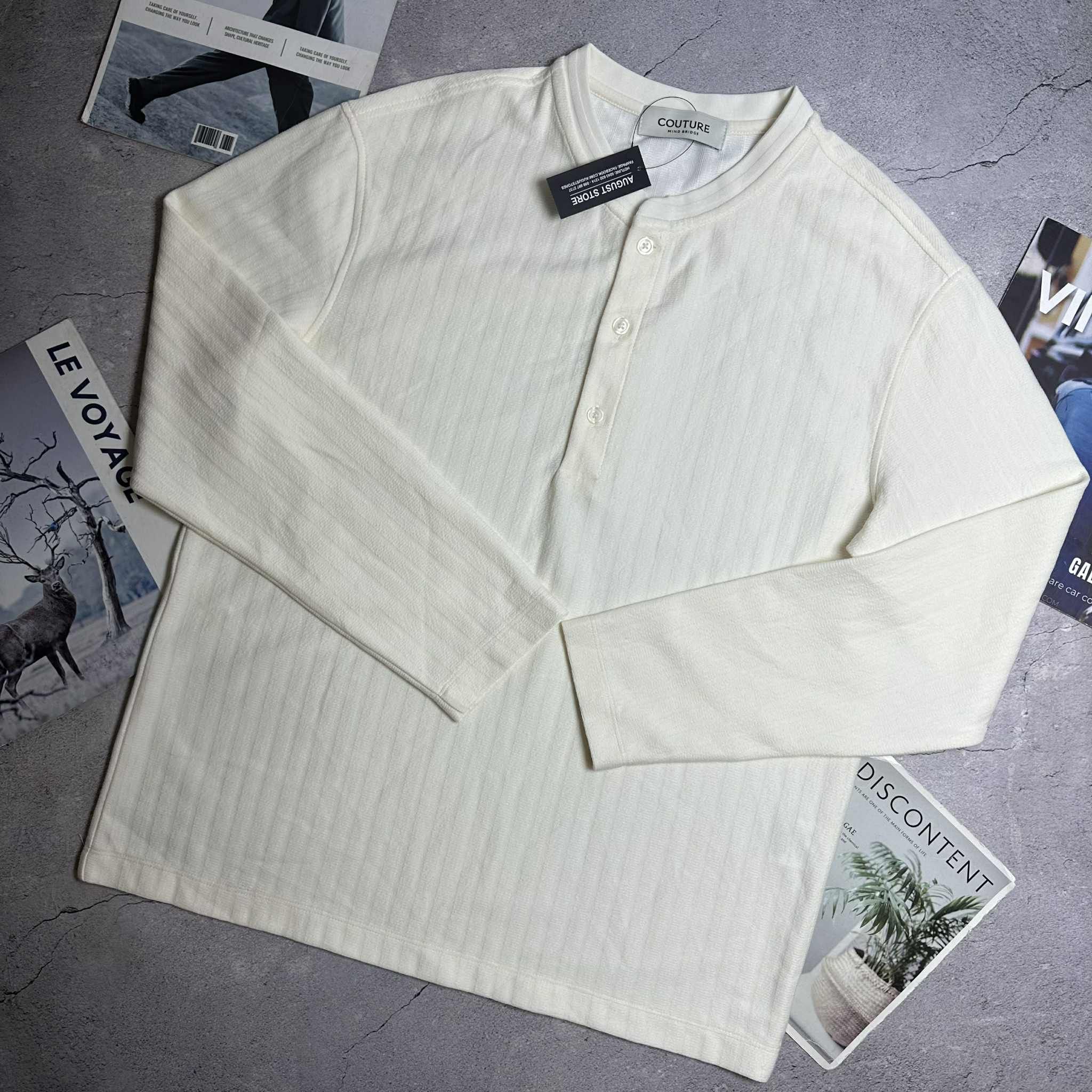 ÁO DT HENLEY CỔ 3 KHUY MIND.BRIDGE 6126