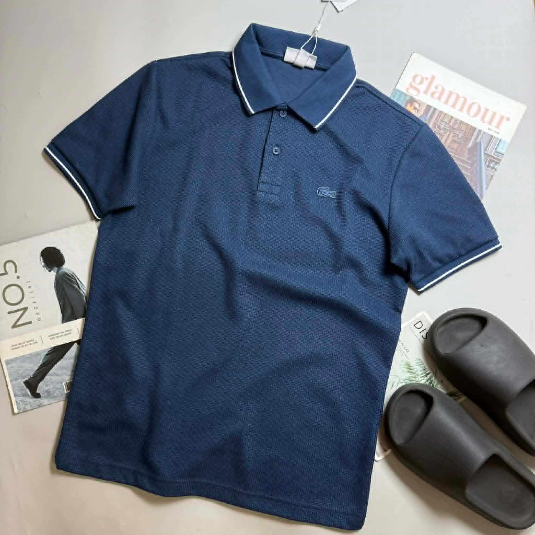 POLO LA.COSTE CỔ VIỀN KẺ SLIM 7654