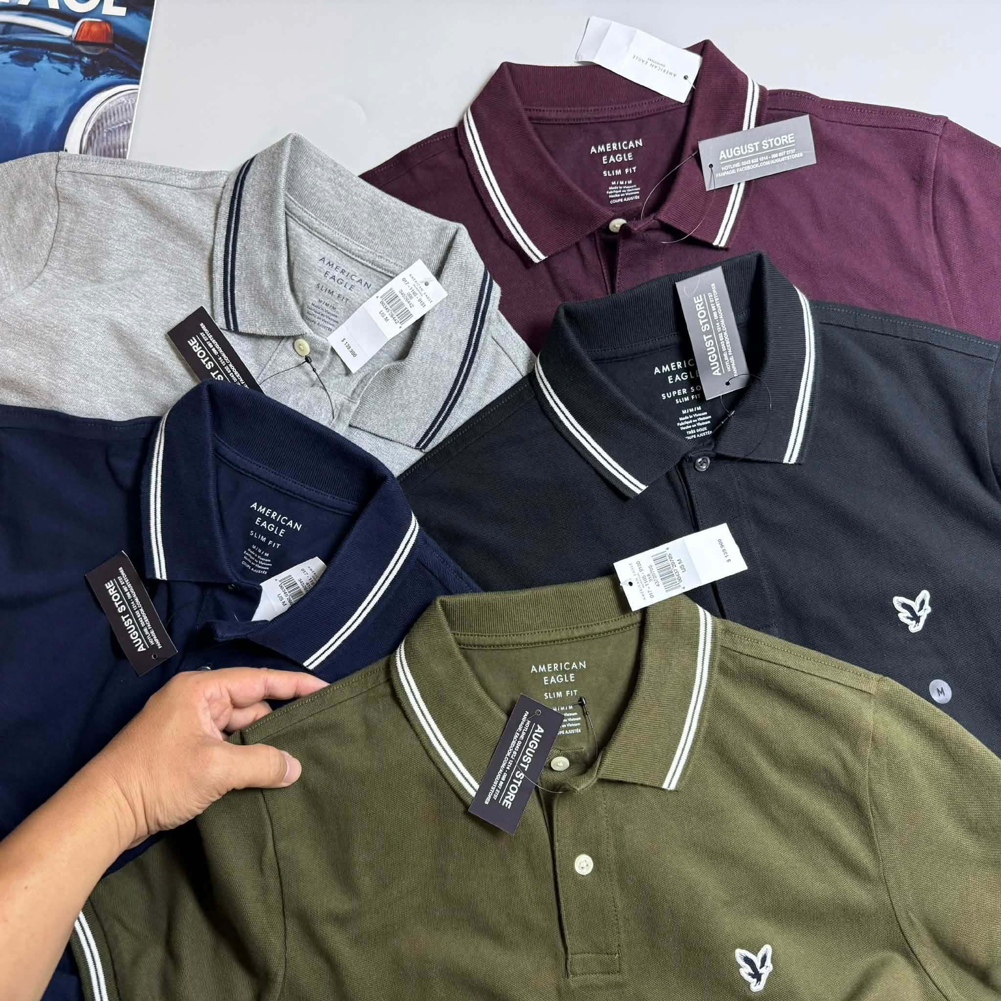 POLO AE LOGO NGỰC DÁNG SLIM FIT 7725