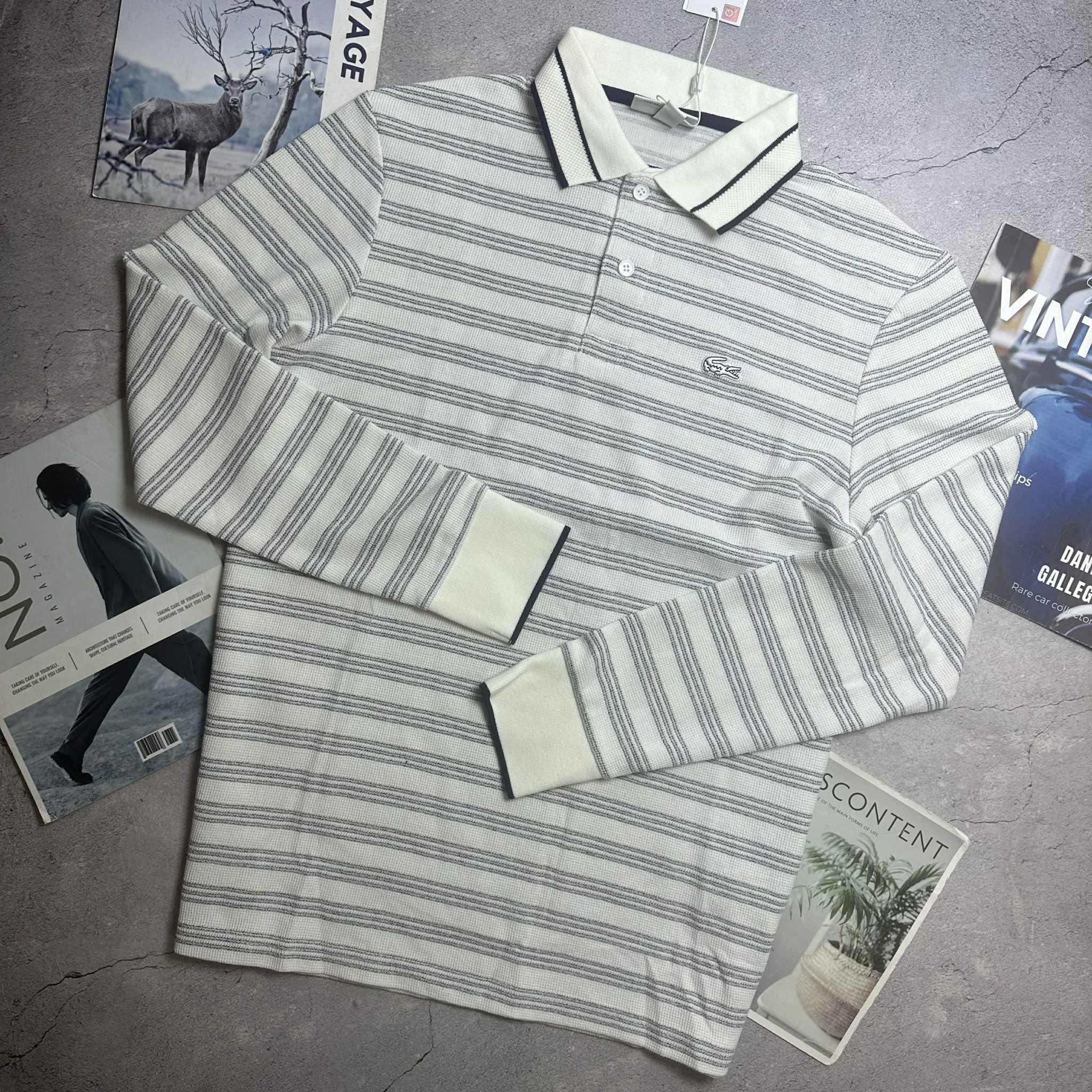 POLO DT LA.COSTE KẺ NGANG FORM SLIMFIT 6720