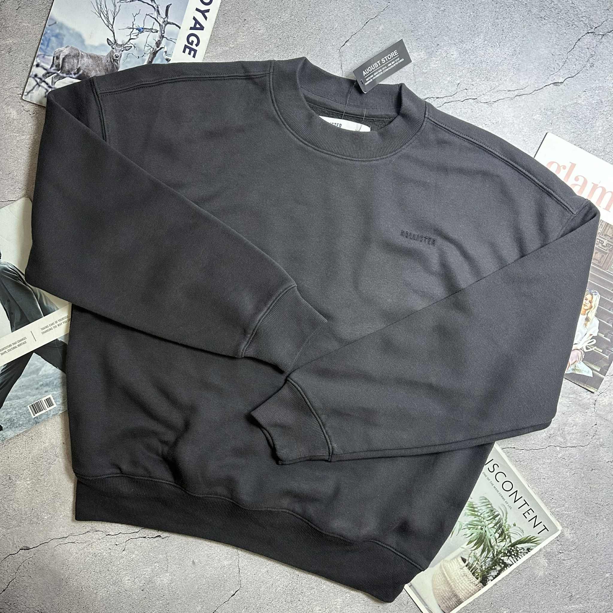 ÁO NỈ LÔNG HOL.LISTER TRƠN MÀU BOXY FIT 3661