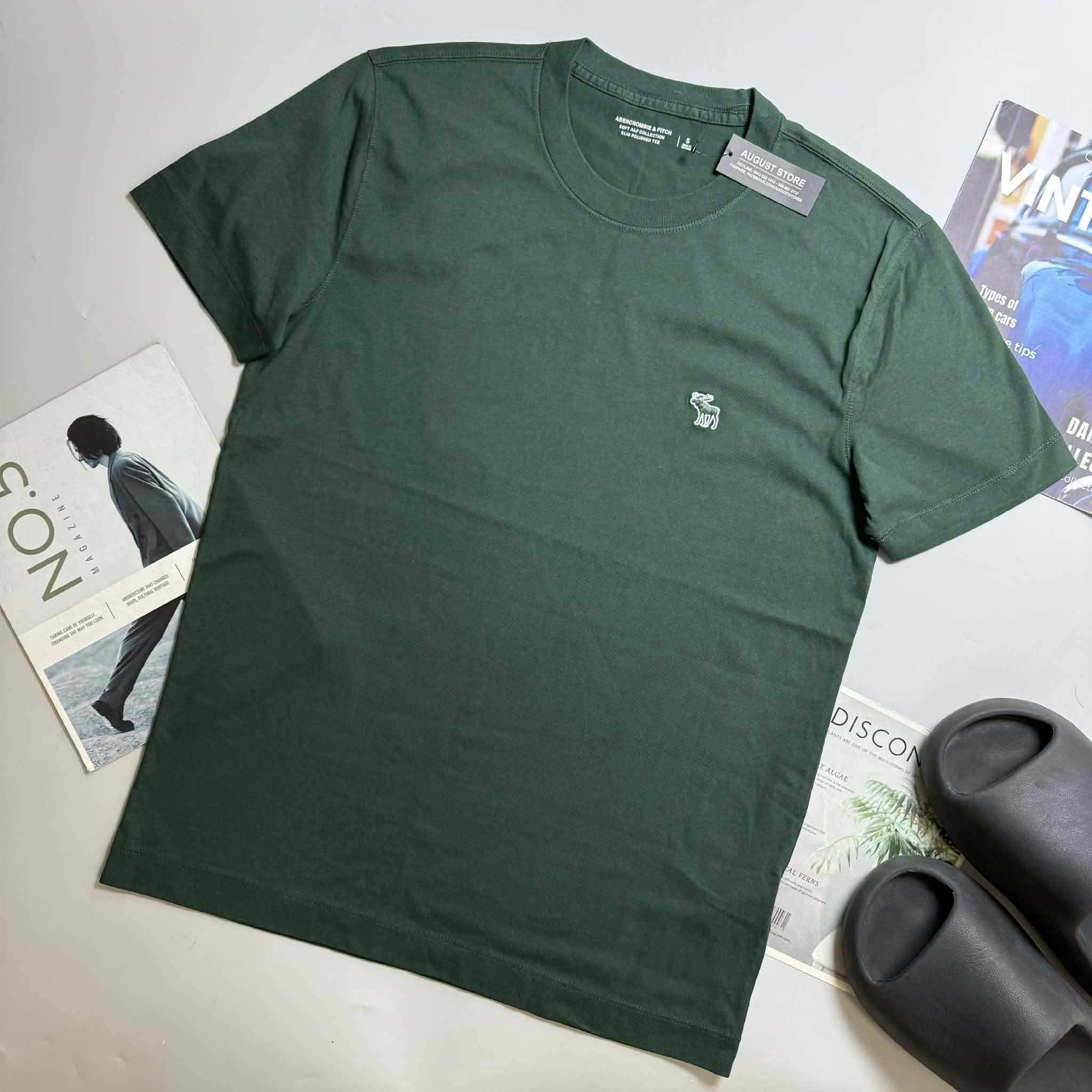 ÁO CỔ TRÒN ABER SLIM LOGO THÊU 6266