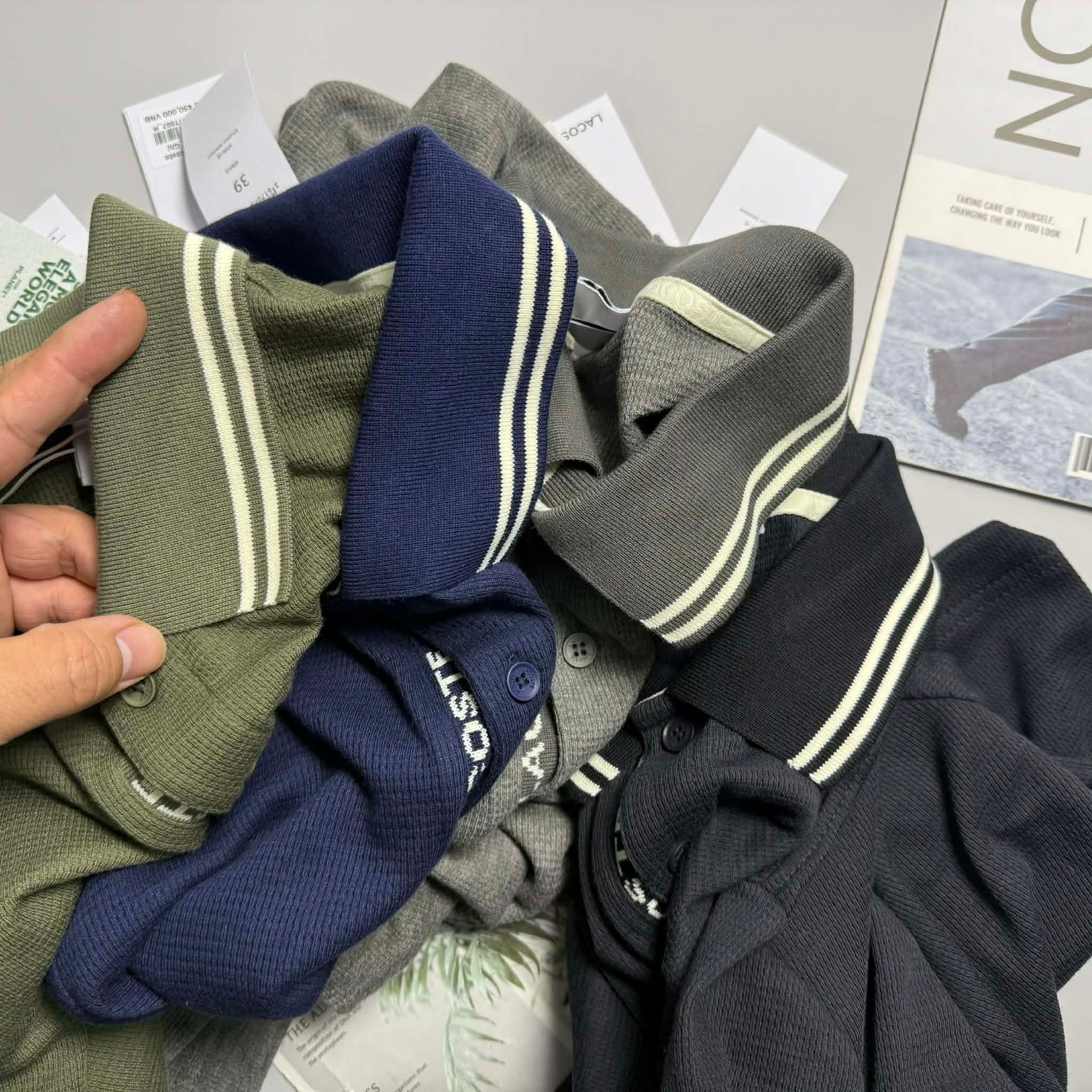 POLO LA.COSTE CHỮ DƯỚI KHUY SLIM 7624