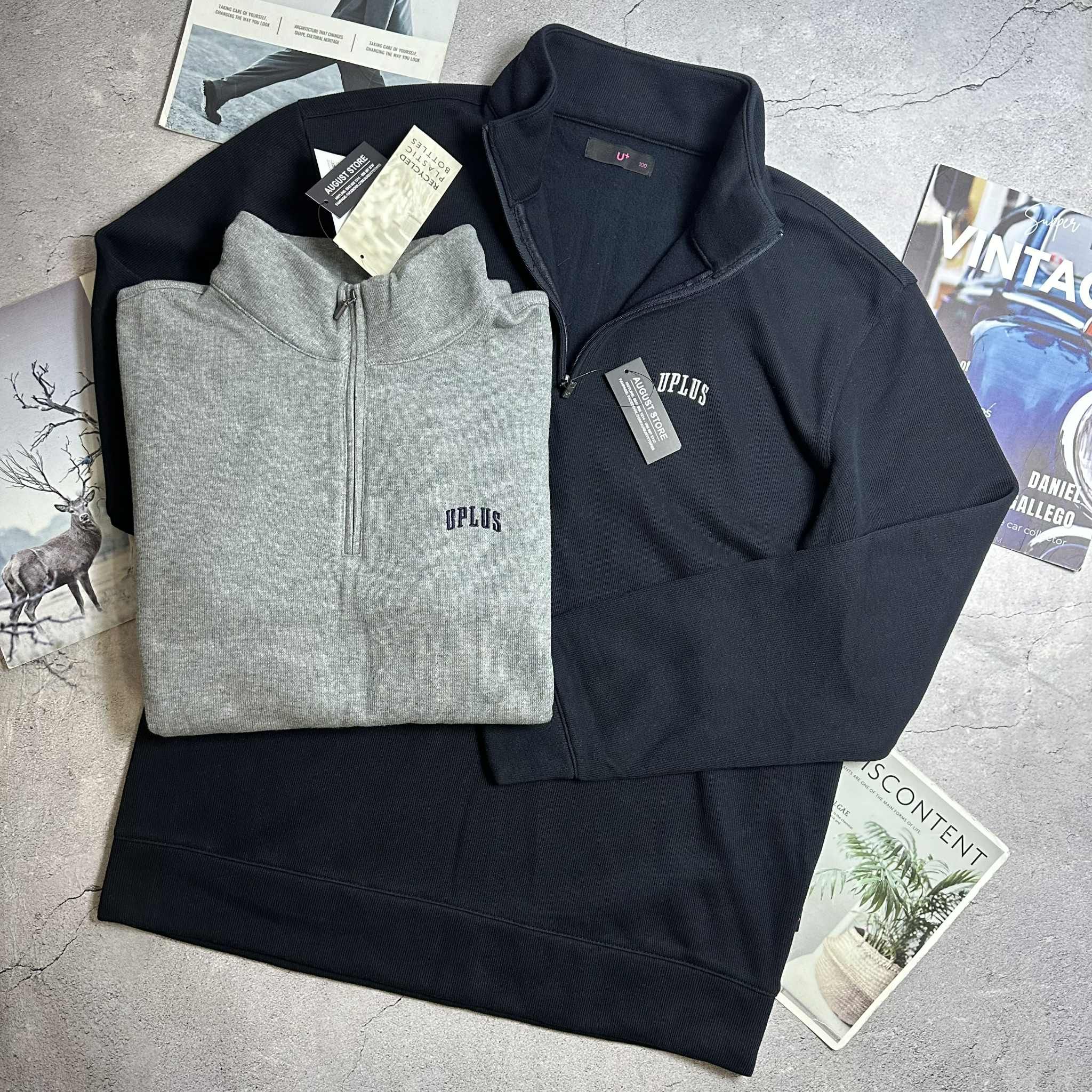 ÁO NỈ CỔ KHÓA LÓT LÔNG U.PLUS 7903