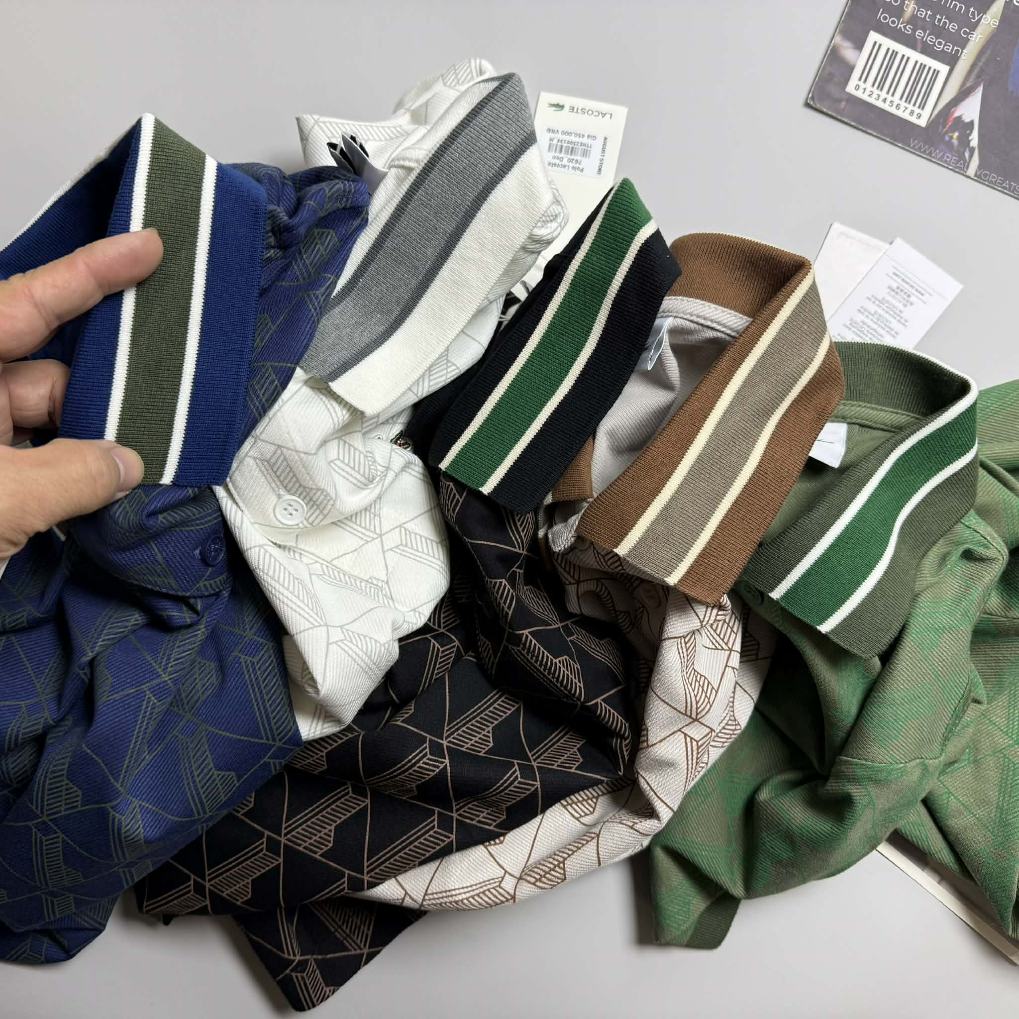 POLO LA.COSTE HỌA TIẾT SLIM 7620