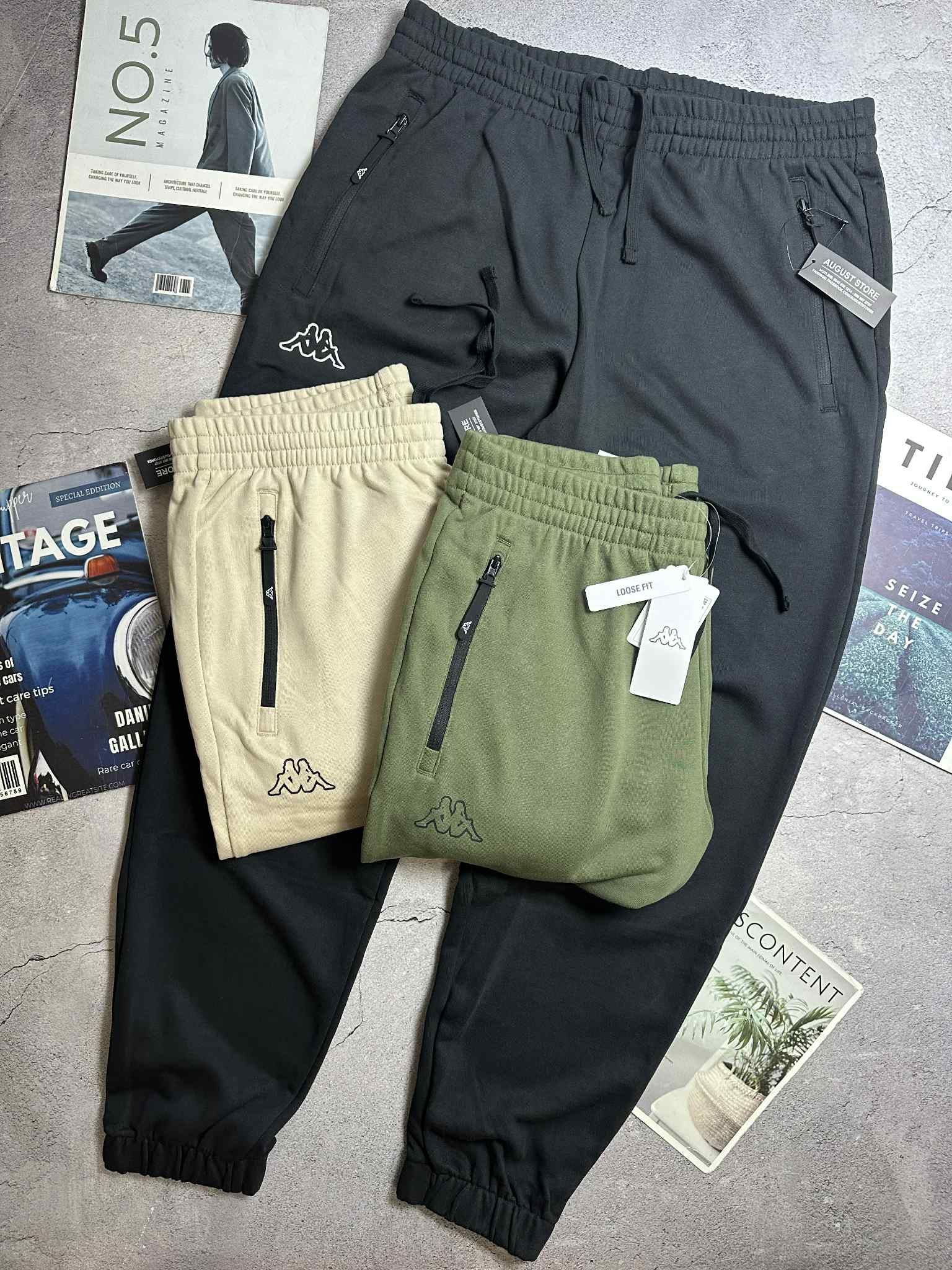 JOGGER NỈ KHÓA TÚI KAP.PA LOOSE FIT 7634