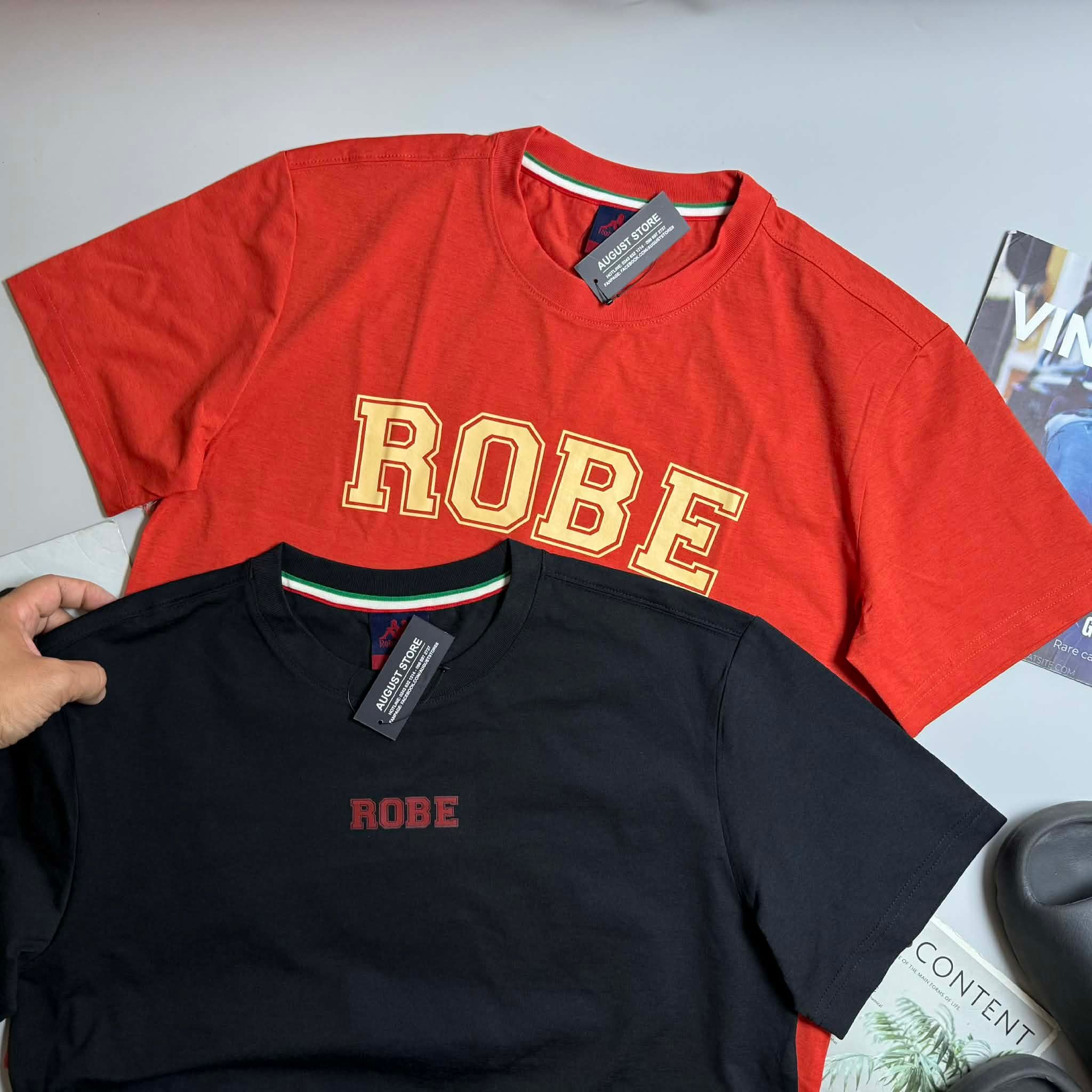 ÁO CỔ TRÒN KAP.PA IN CHỮ ROBE UNISEX 7638