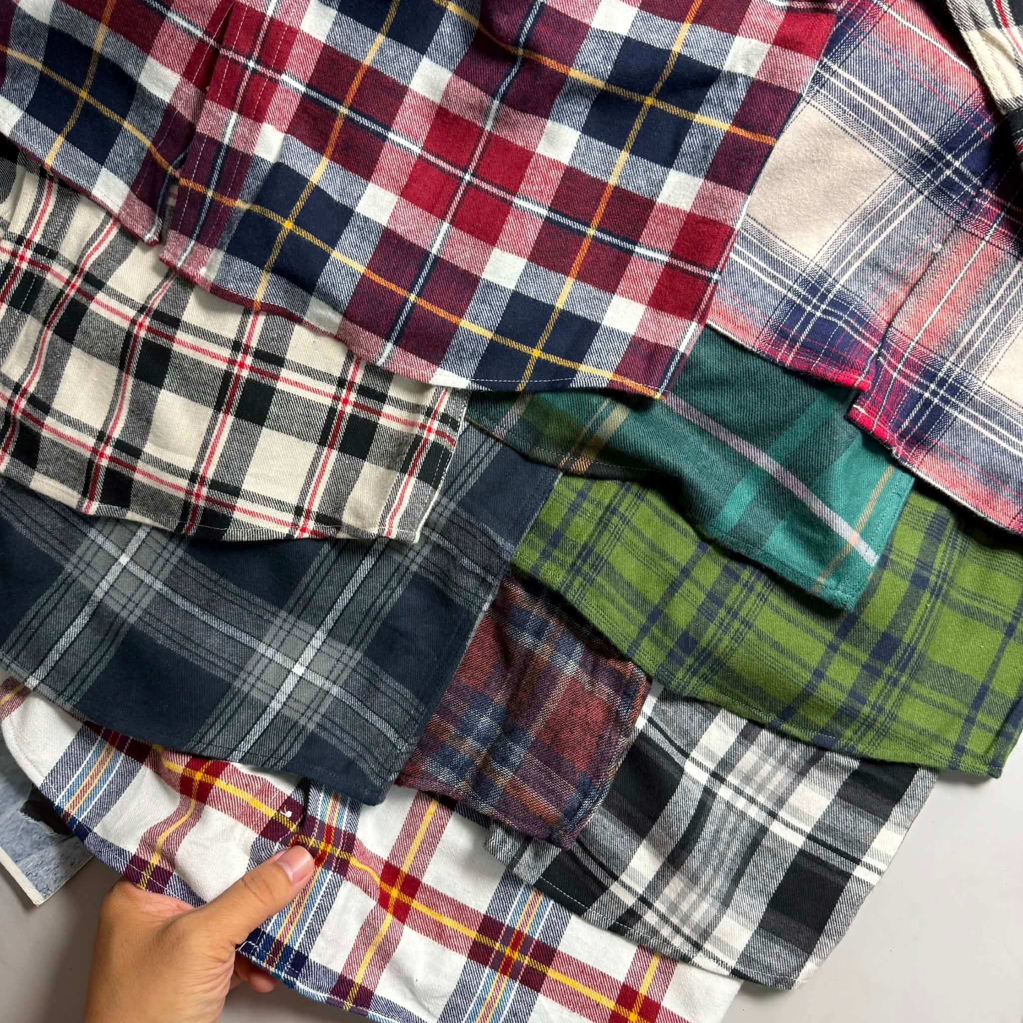 SƠ MI DÀI TAY ZA.RA FLANNEL DẠ KẺ 4076