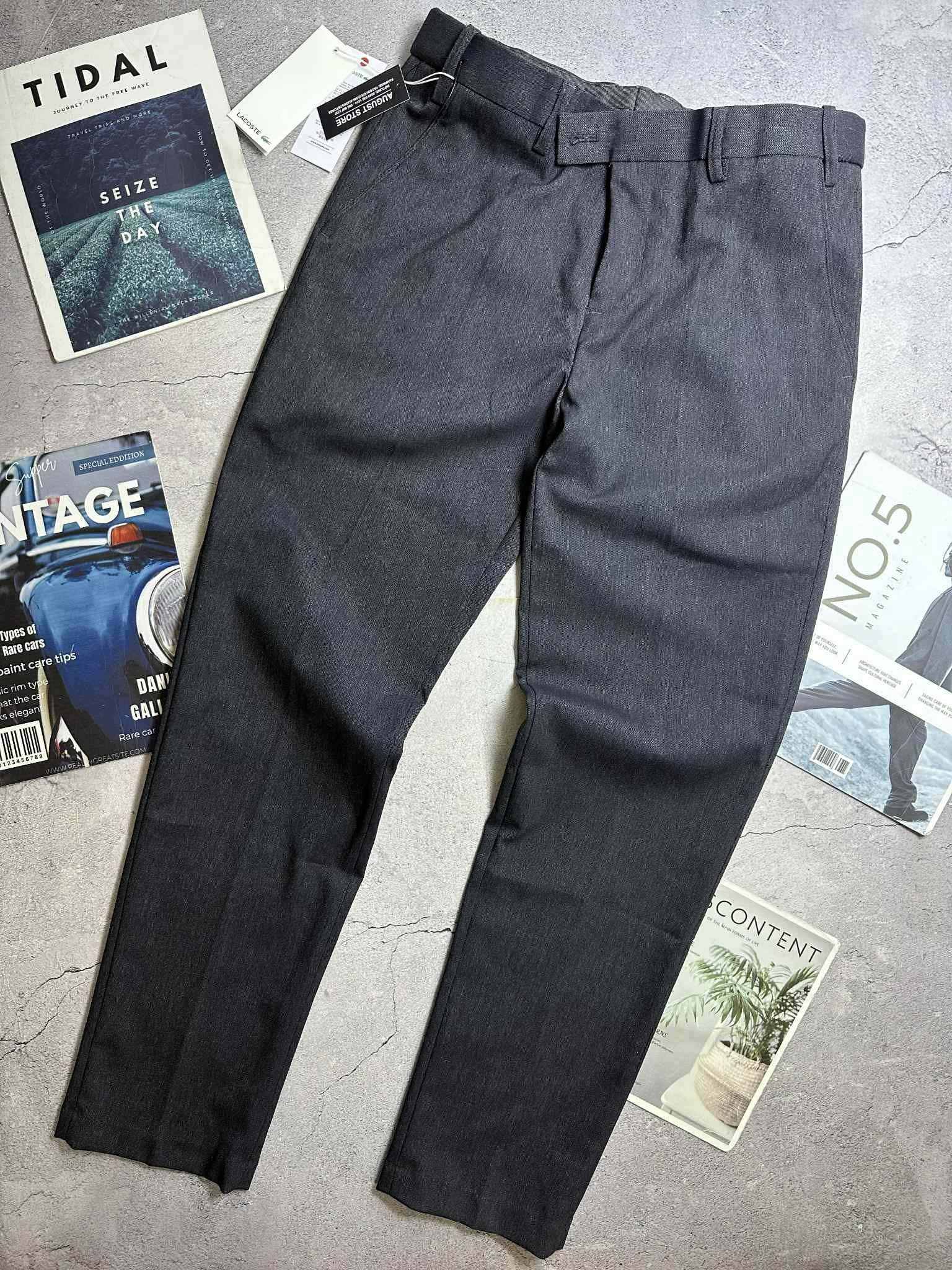 QUẦN VẢI LA.COSTE CẠP CHUN SLIM LOGO TÚI 6807