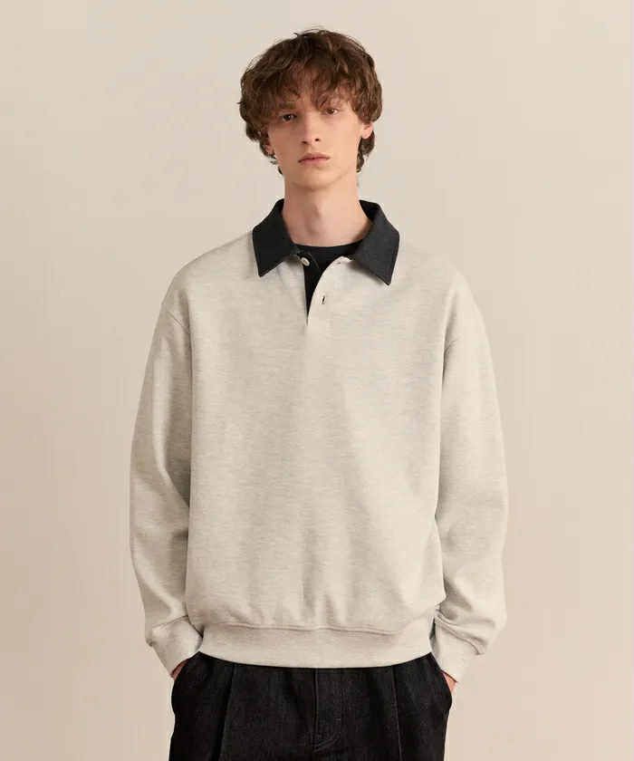 POLO NỈ DT MIND.BRIDGE PHỐI CỔ VẢI JEAN 6124