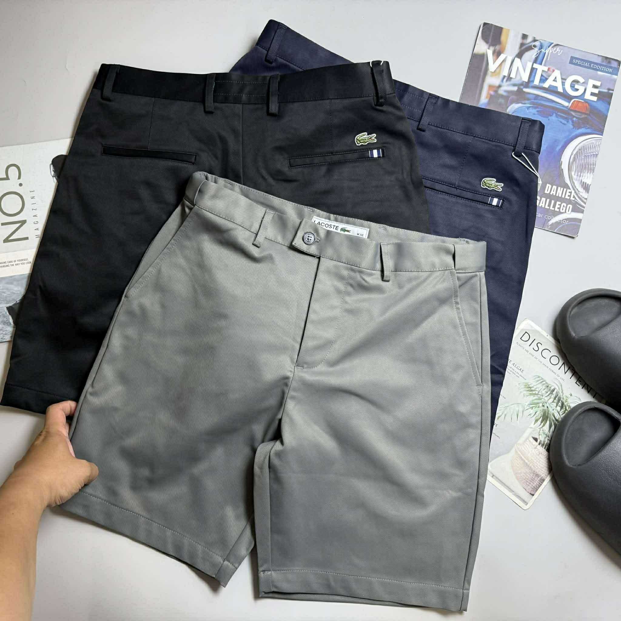 SHORT VẢI LA.COSTE LOGO TÚI SLIM 6627