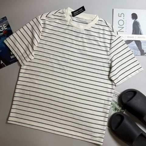 ÁO CỔ TRÒN MIND.BRIDGE KẺ NGANG 3232