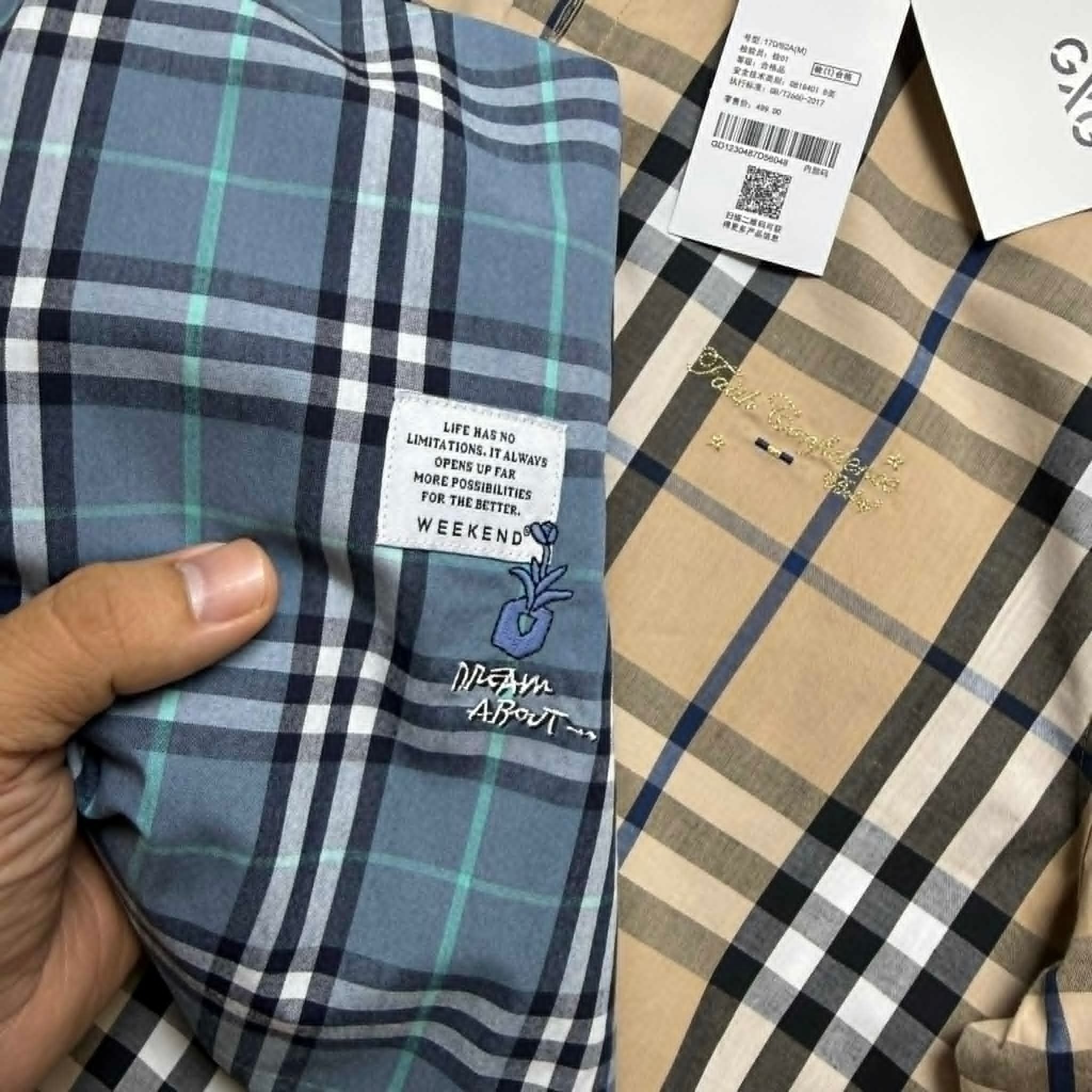 SƠ MI CT KẺ GXG SLIMFIT 3455
