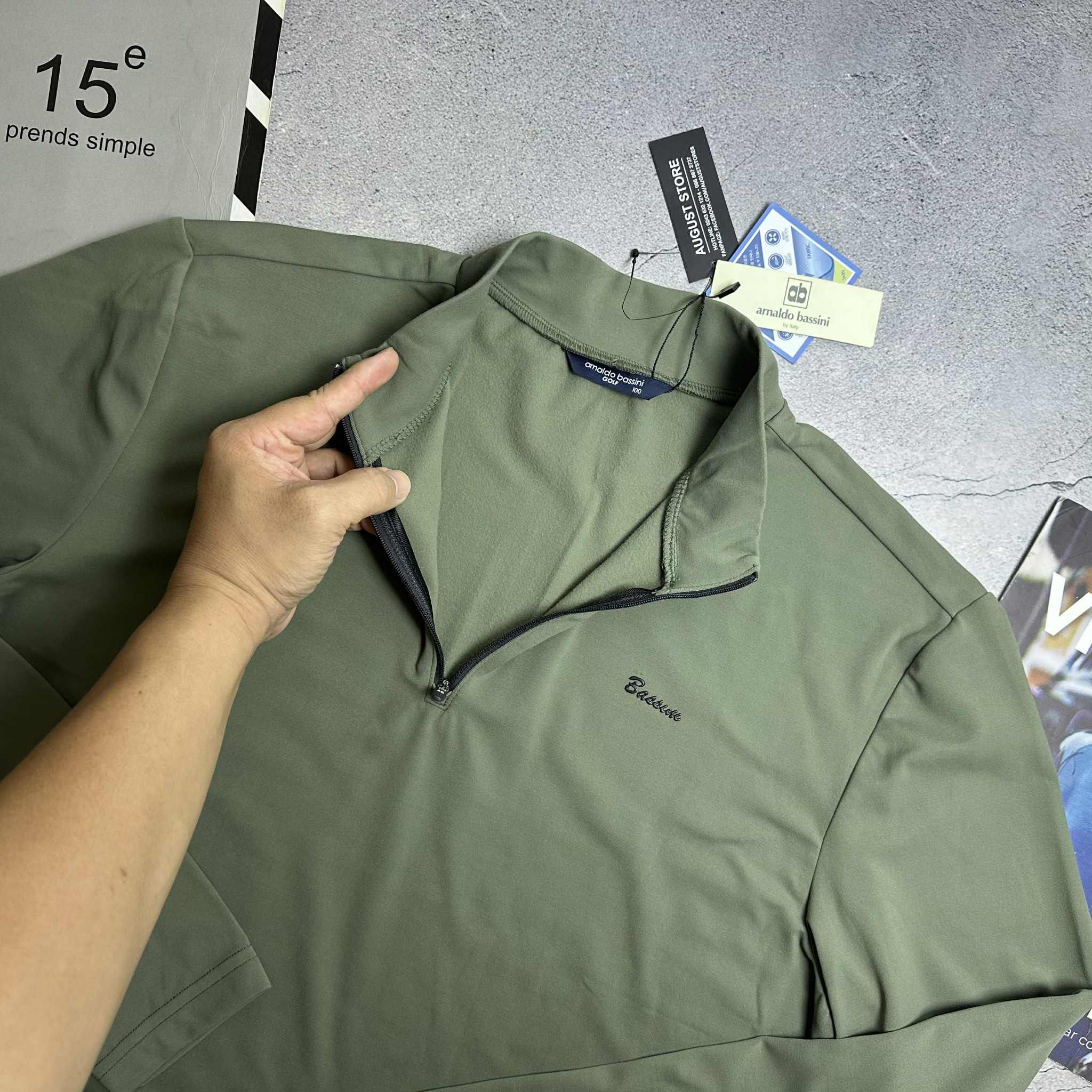 ÁO NỈ CỔ KÉO KHÓA BAS.SINI GOLF 4330