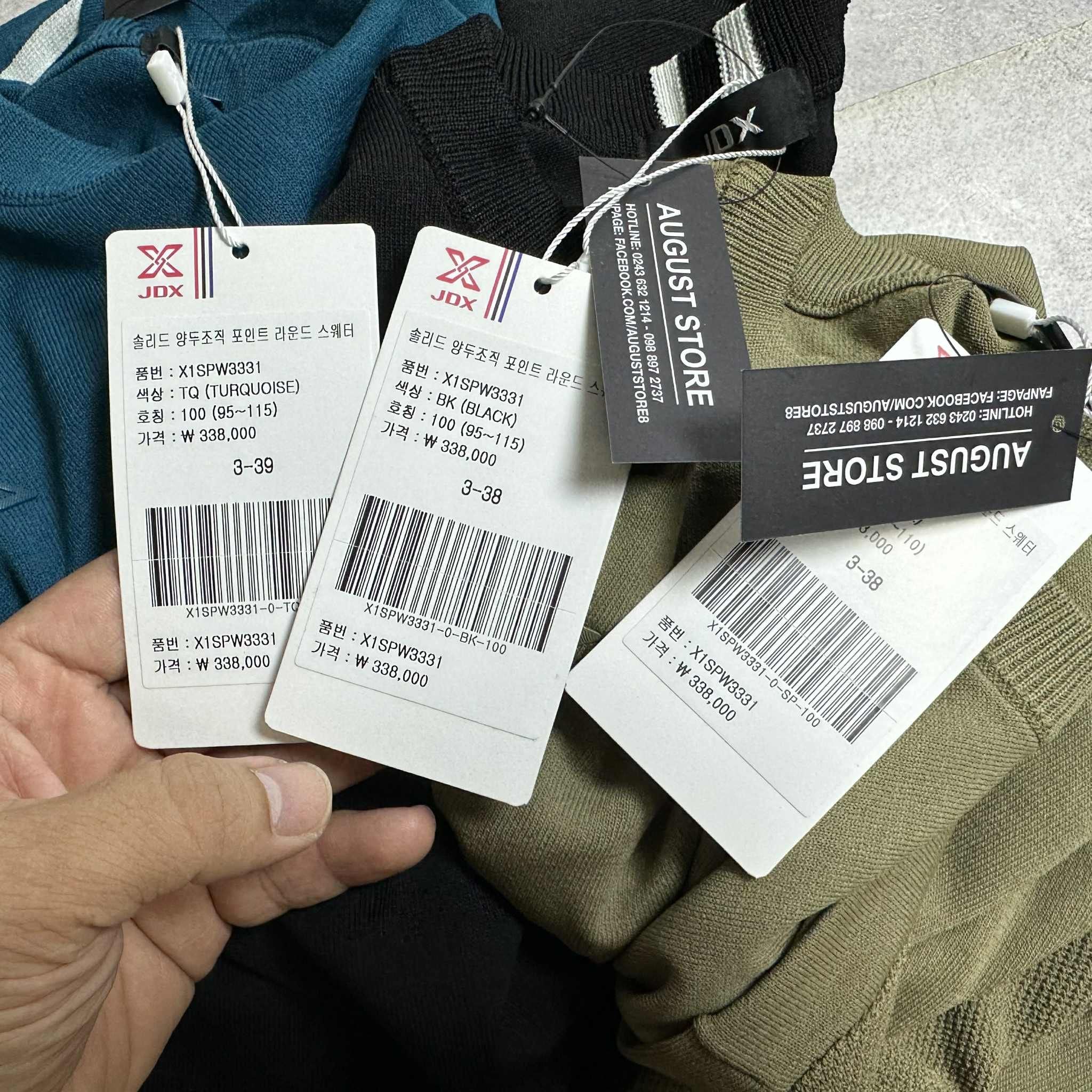 ÁO LEN J.D.X GOLF TAY VIỀN SỌC 3314