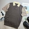 POLO LEN MERINO REI.SS COLOUR BLOCK 4402