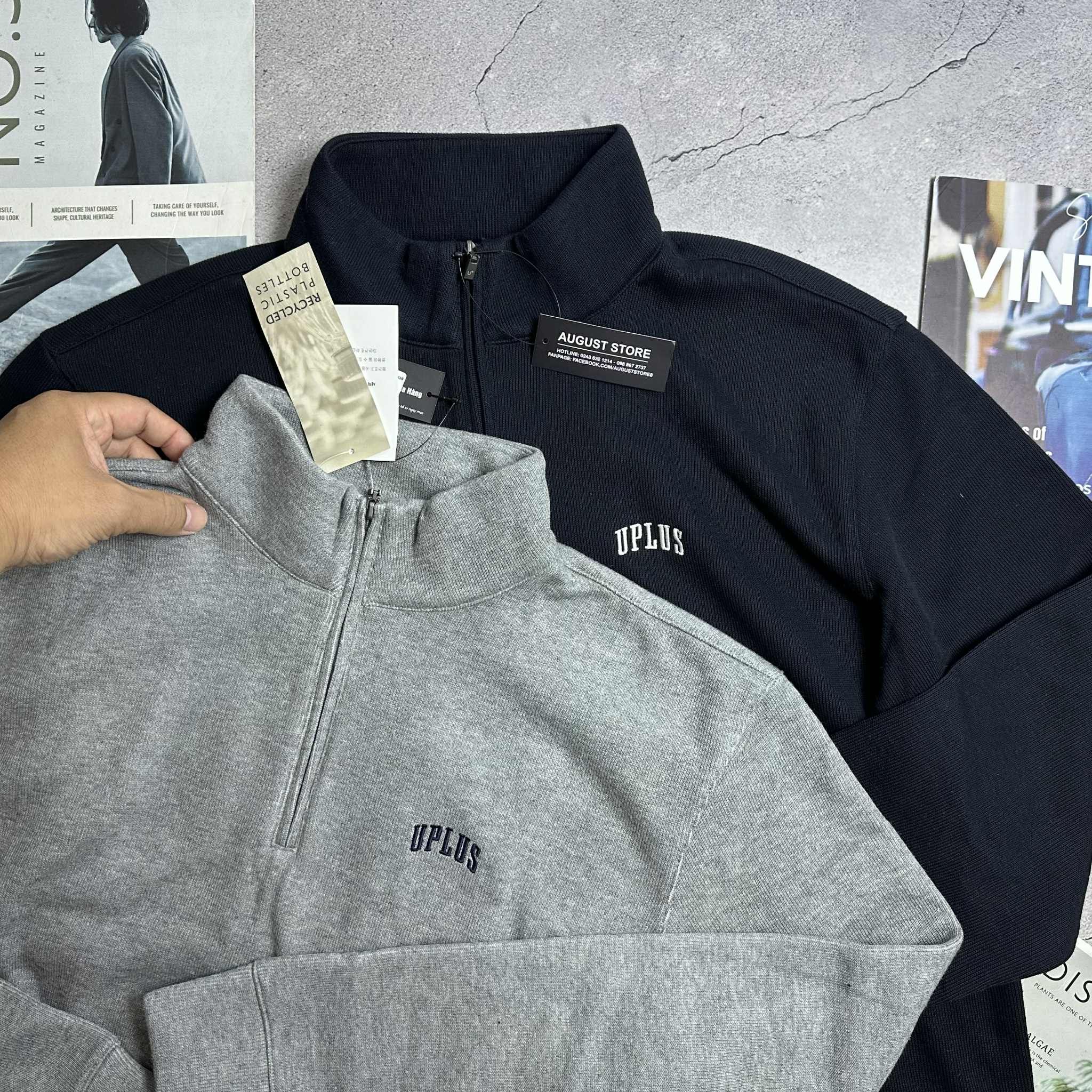 ÁO NỈ CỔ KHÓA LÓT LÔNG U.PLUS 7903