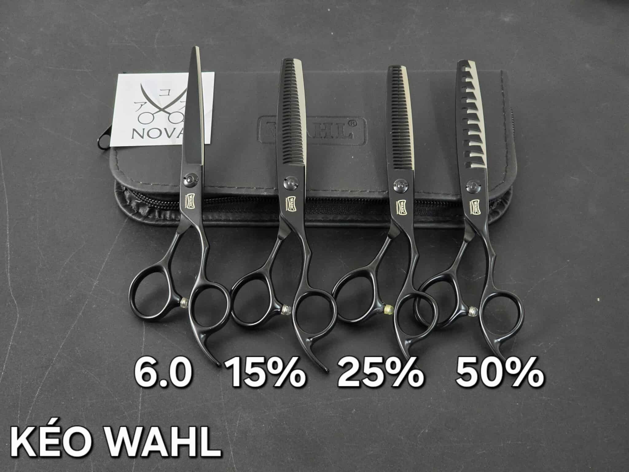  WAHL - Kéo cắt tóc đen 