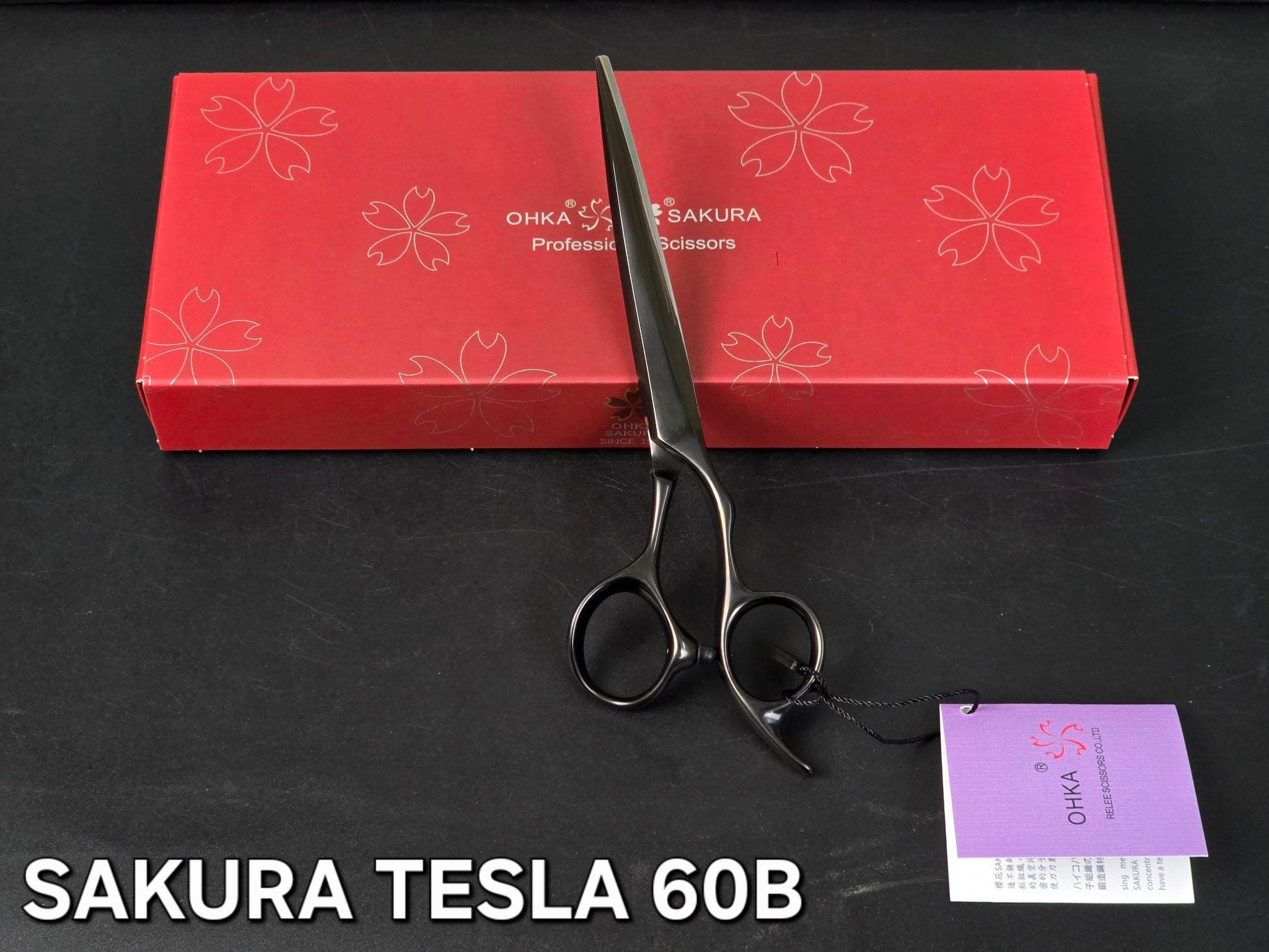  Sakura Kéo cắt TESLA đen 