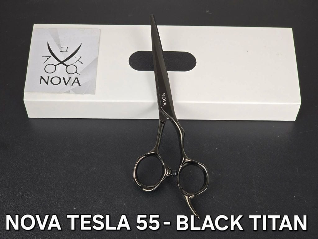  Nova - Kéo cắt tóc TESLA VFT Black Titanium 