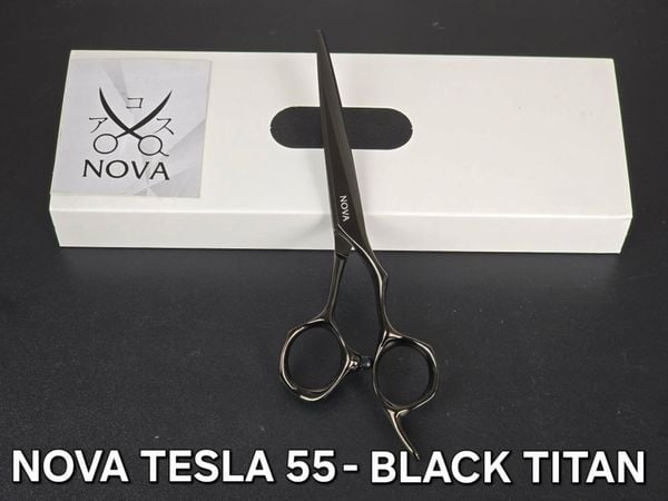  Nova - Kéo cắt tóc TESLA VFT Black Titanium 
