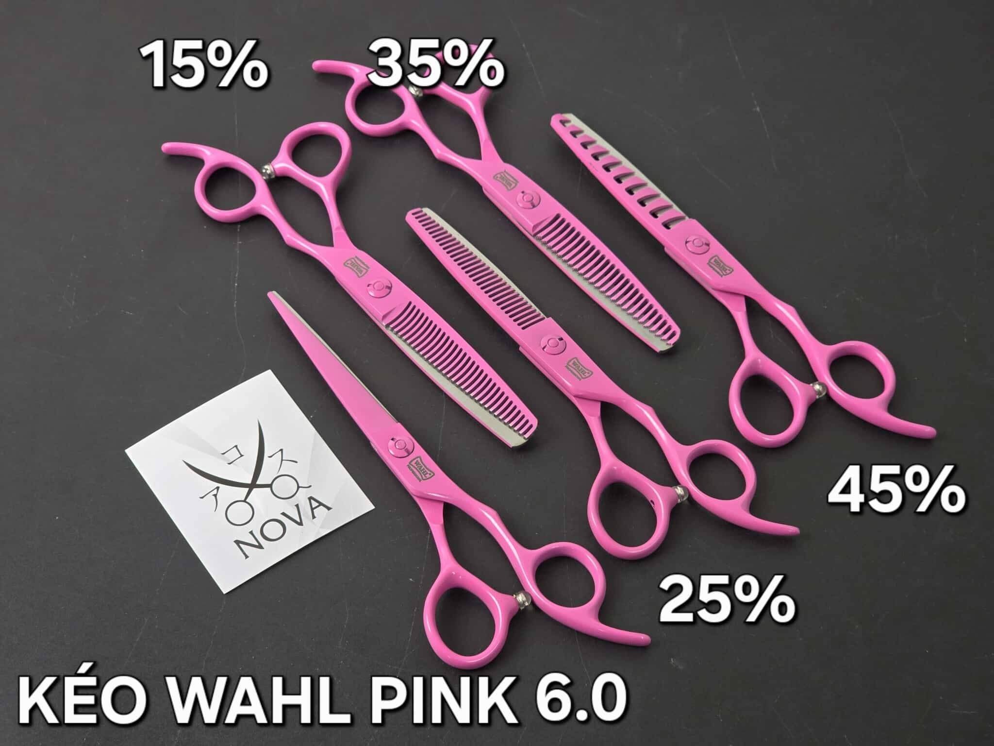  WAHL - Kéo cắt tóc hồng 