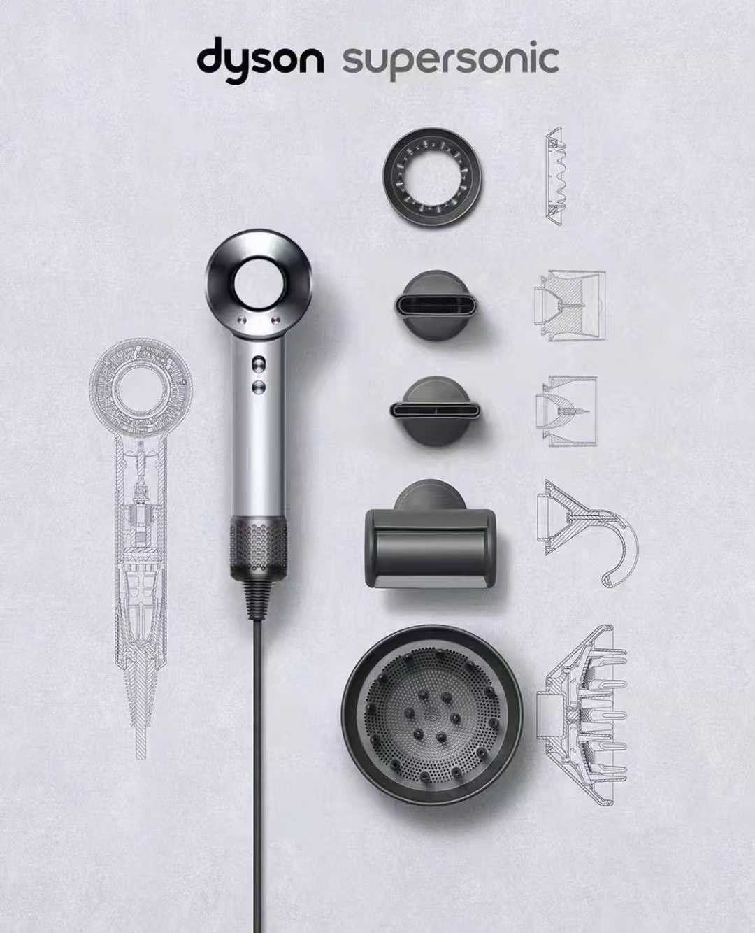  Dyson - Máy sấy bản HD12 (CHÍNH HÃNG) 