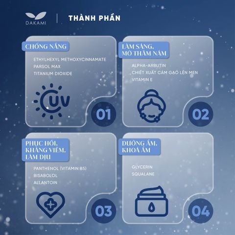  DƯỠNG SÁNG & CHỐNG NẮNG - MỜ THÂM NÁM 