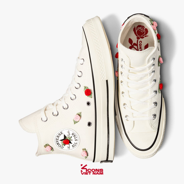 Deal Cuối – Chốt Nhanh! Giày Converse CHUCK 70 High Valentine's Day | A10637C Roses