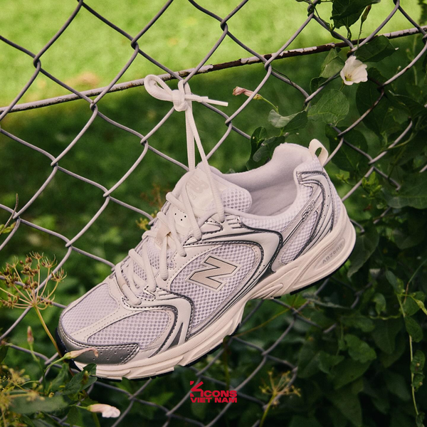 Giày New Balance 530 Silver Metallic Linen Unisex Nam Nữ - U530ESB ABZORB Cushioning