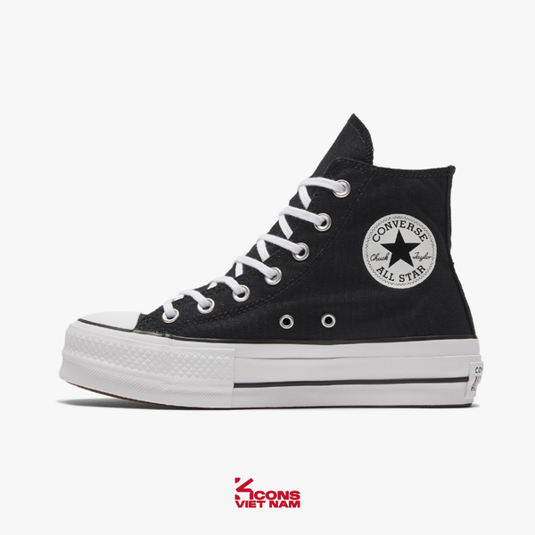 Deal Cuối, Chốt Nhanh! Giày Converse Chuck Taylor All Star Canvas Platform Black High Top 560845C