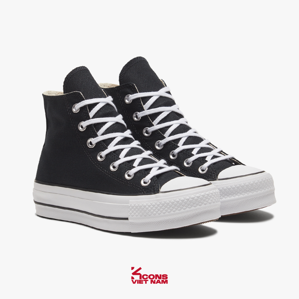 Deal Cuối, Chốt Nhanh! Giày Converse Chuck Taylor All Star Canvas Platform Black High Top 560845C