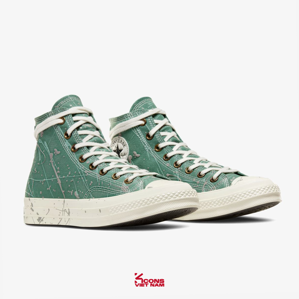 Giày Converse Chuck 70s High Top Paint Splatter 'Admire Elm' A06540C Shoes Nam Đế Bằng Sneaker