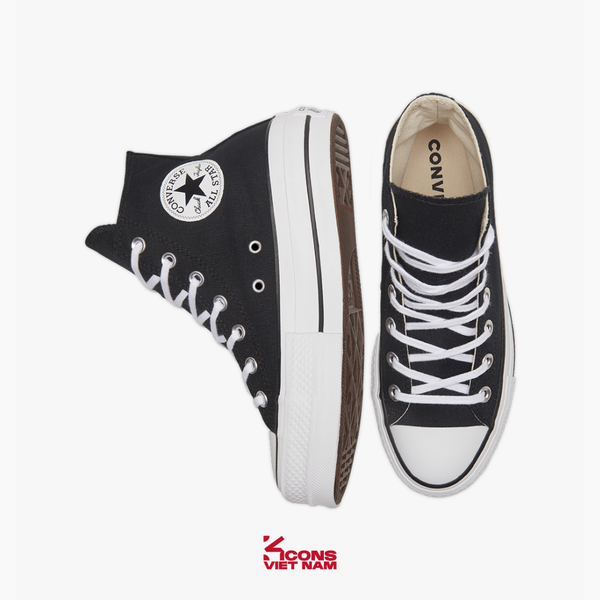 Deal Cuối, Chốt Nhanh! Giày Converse Chuck Taylor All Star Canvas Platform Black High Top 560845C