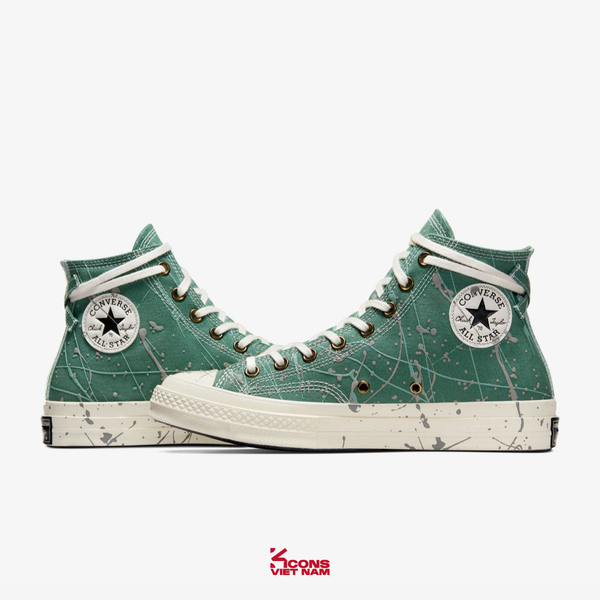 Giày Converse Chuck 70s High Top Paint Splatter 'Admire Elm' A06540C Shoes Nam Đế Bằng Sneaker