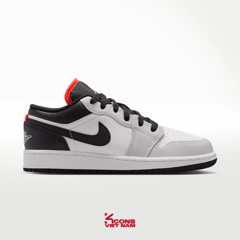 Deal Cuối - Chốt Nhanh! Giày Nike Air Jordan 1 Low Neutral Grey/ Infrared 23 Leather 553558-045