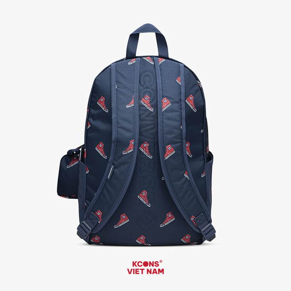 Ba lô Converse Go 2 Backpack CONMA5665-B8A Navy In Hoạ Tiết Giày Unisex