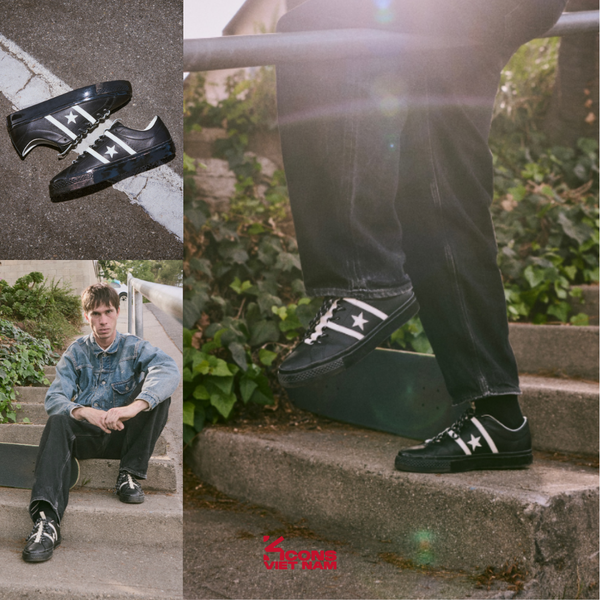 Giày Converse CONS One Star Academy Pro x Bobby Dekeyzer A12139C Black Leather