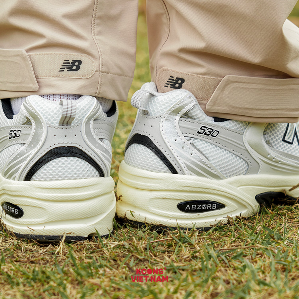 Giày New Balance 530 White Black MR530TA Sneaker Sport Giày Thể Thao Unisex ABZORB Cushioning Thoải Mái Tối Ưu