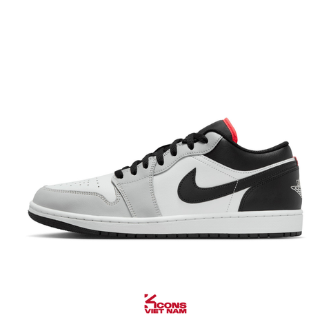 Deal Cuối - Chốt Nhanh! Giày Nike Air Jordan 1 Low Neutral Grey/ Infrared 23 Leather 553558-045