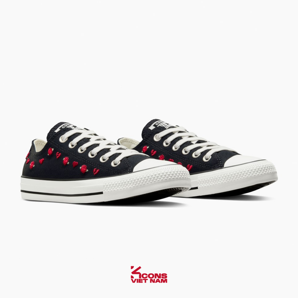 Deal Cuối – Chốt Nhanh! Giày Converse Chuck Taylor All Star Valentine's Day Black/ Red/ Egret A13651C ROSES