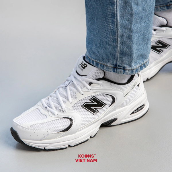 Giày New Balance 530 White Black MR530EWB Sneaker Sport Giày Thể Thao Unisex ABZORB Cushioning Thoải Mái Tối Ưu