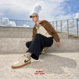 Giày Nike Court Vision Low Leather Khaki/Sequoia-Gum Med Brown HV4506-200